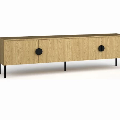 Široký televizní stolek 200 cm MOSQURA - baltský dub