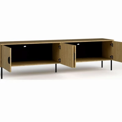 Široký televizní stolek 200 cm MOSQURA - baltský dub