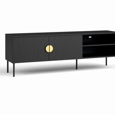 Televizní stolek 160 cm MOSQURA - černý grafitový
