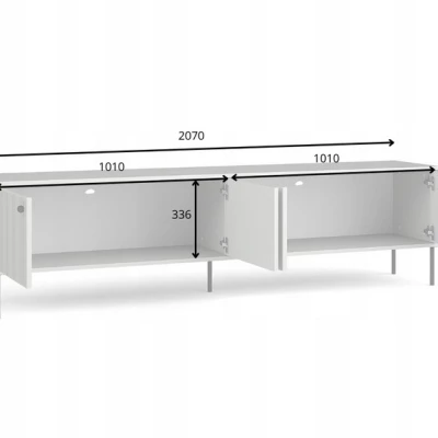 Televizní stolek 207 cm MALAMBO - šedý