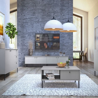 Televizní stolek 207 cm MALAMBO - šedý