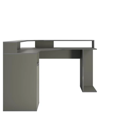 Rohový PC stůl CURUMANI - grafitový