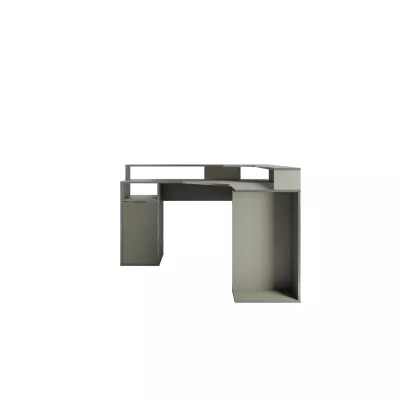 Rohový PC stůl CURUMANI - grafitový