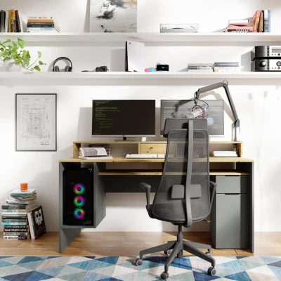 Stolek na počítač MARINILA - grafitový