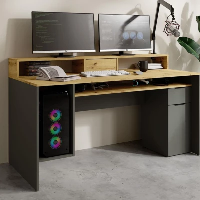 Stolek na počítač MARINILA - grafitový