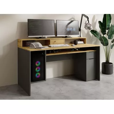 Stolek na počítač MARINILA - grafitový