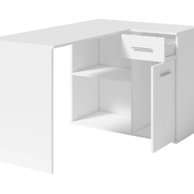 Rohový psací stůl ACACIAS - bílý