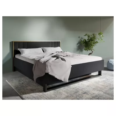 Manželská postel 180x200 MOSQURA - černá grafitová