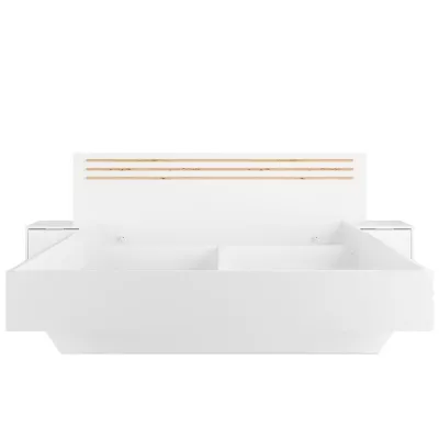 Manželská postel 180x200 TURBO - dub artisan / bílá + 2x noční stolek ZDARMA