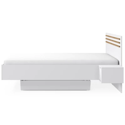 Manželská postel 180x200 TURBO - dub artisan / bílá + 2x noční stolek ZDARMA