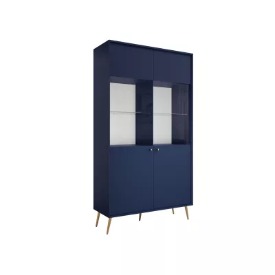 Vysoká vitrína PITALITO - tmavá modrá