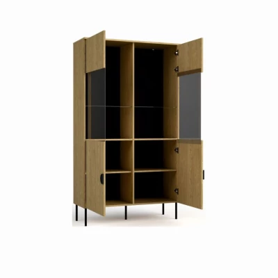 Vysoká vitrína MOSQURA - baltský dub