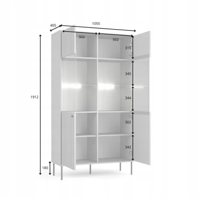 Vitrína do obývacího pokoje MALAMBO - šedá