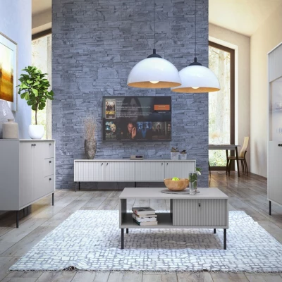 Vitrína do obývacího pokoje MALAMBO - šedá