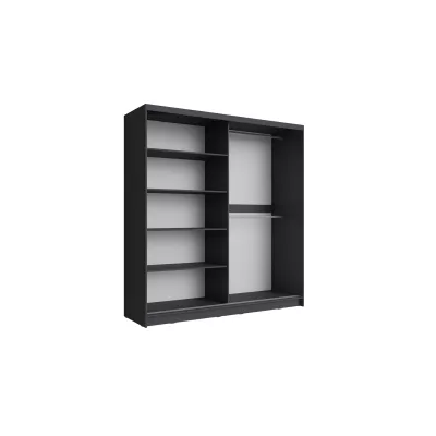 Široká šatní skříň 200 cm SOGAMO - grafitová