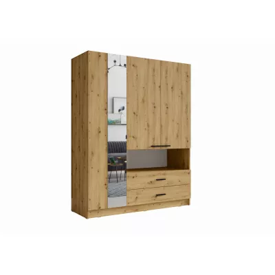 Šatní skříň se zrcadlem 159 cm CALARCA - dub artisan