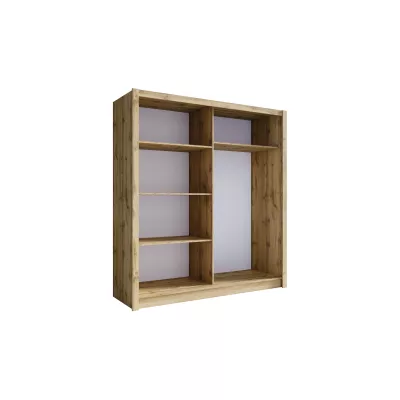 Šatní skříň se zrcadlem 181 cm FACATA - dub wotan