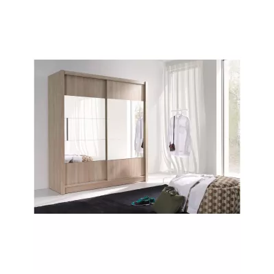 Šatní skříň se zrcadlem 181 cm FACATA - dub sonoma