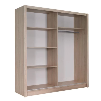 Šatní skříň se zrcadlem 181 cm FACATA - dub sonoma