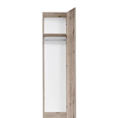 Úzká šatní skříň 45 cm FUNZA 1 - dub wellington