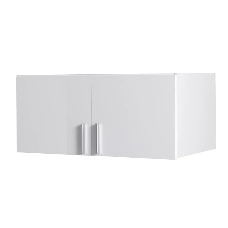 Nástavba na šatní skříň 92 cm FUNZA 2 - alpská bílá / lesklá bílá
