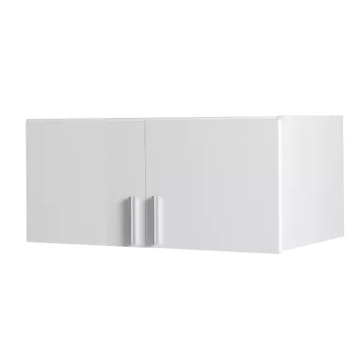 Nástavba na šatní skříň 92 cm FUNZA 2 - alpská bílá / lesklá bílá