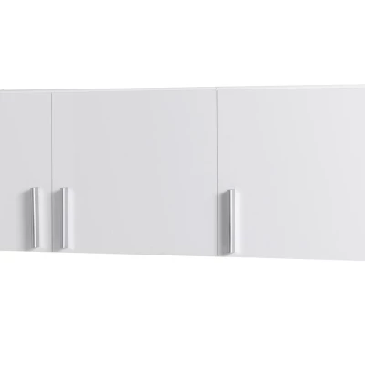 Nástavba na širokou šatní skříň 136 cm FUNZA 4 - alpská bílá / lesklá bílá