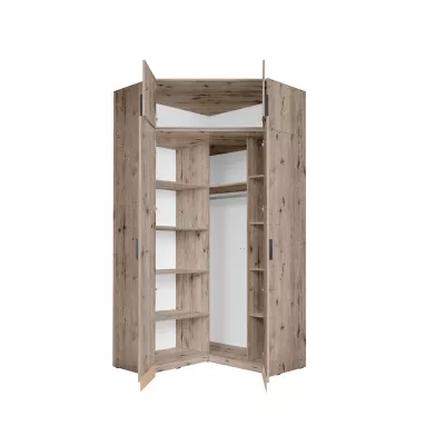 Nástavba na rohovou šatní skříň 117 cm FUNZA 5 - dub wellington