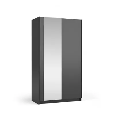 Úzká zrcadlová šatní skříň 100 cm CARTAGO - černá
