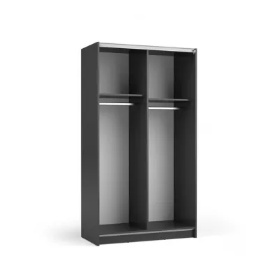 Úzká zrcadlová šatní skříň 100 cm CARTAGO - černá