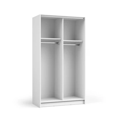 Úzká zrcadlová šatní skříň 100 cm CARTAGO - bílá