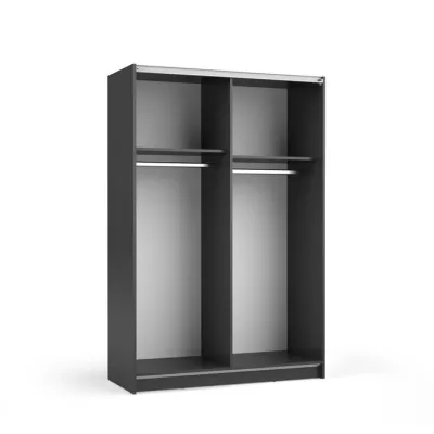 Úzká zrcadlová šatní skříň 120 cm CARTAGO - černá