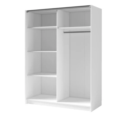 Šatní skříň se zrcadlem 150 cm BUGA - dub artisan / bílá