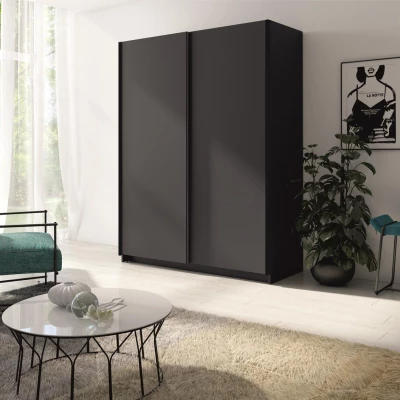 Vysoká šatní skříň 150 cm LORICA - grafitová