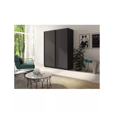 Vysoká šatní skříň 150 cm LORICA - grafitová