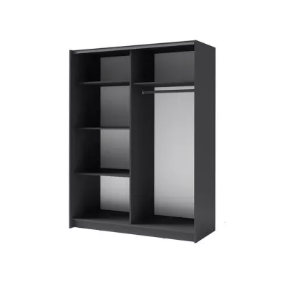 Široká šatní skříň 180 cm LORICA - grafitová