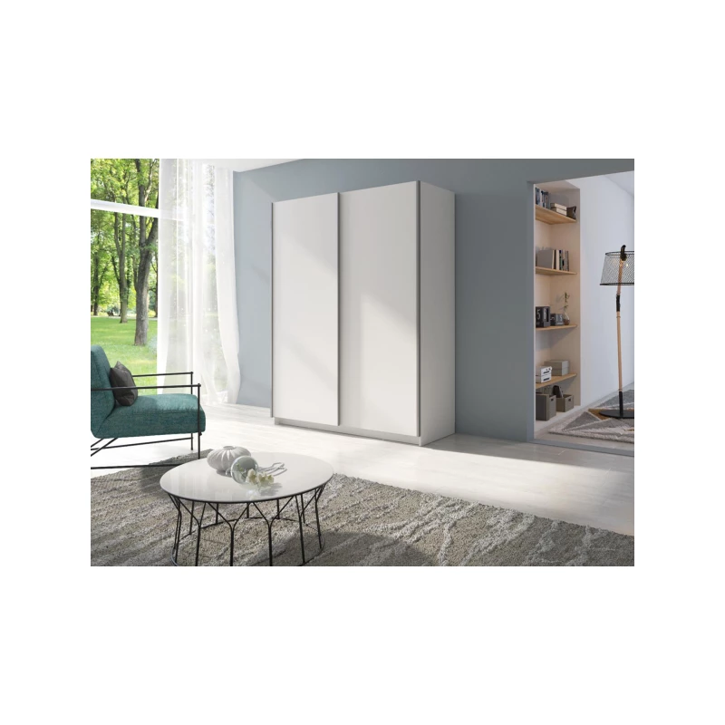 Široká šatní skříň 180 cm LORICA - bílá