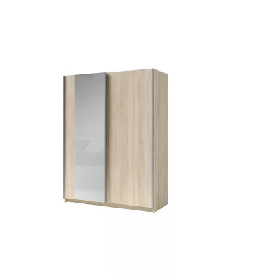 Vysoká šatní skříň 150 cm se zrcadlem LORICA - dub sonoma