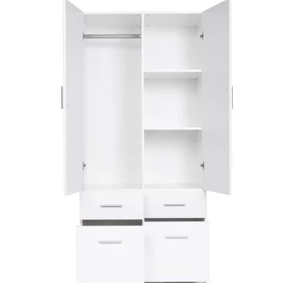 Kombinovaná šatní skříň 91 CERETE 3 - bílá