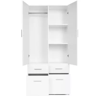 Kombinovaná šatní skříň 91 CERETE 3 - bílá