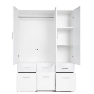 Nástavba na kombinovanou šatní skříň 136 cm CERETE 4 - bílá