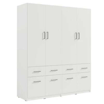 Široká šatní skříň 181 CERETE 5 - bílá