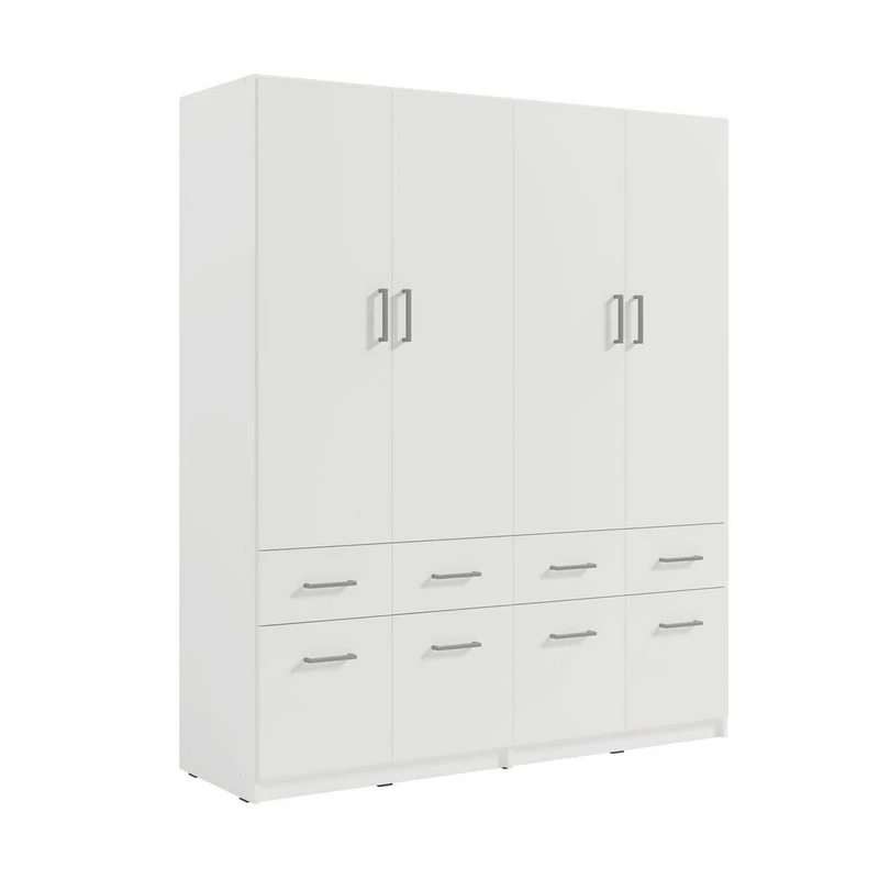 Široká šatní skříň 181 CERETE 5 - bílá