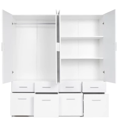 Široká šatní skříň 181 CERETE 5 - bílá