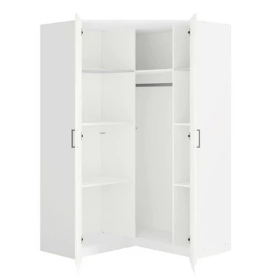 Nástavba na rohovou šatní skříň 117 cm CERETE 6 - bílá