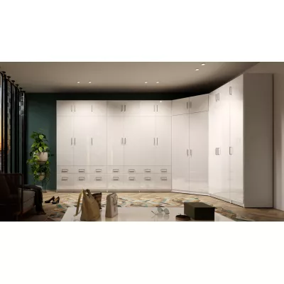 Nástavba na úzkou šatní skříň 47 cm CERETE 1 - bílá