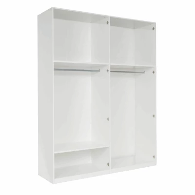 Šatní skříň 181 cm GUAMO - alpská bílá / lesklá bílá