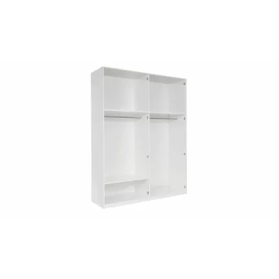 Šatní skříň 181 cm GUAMO - alpská bílá / lesklá bílá