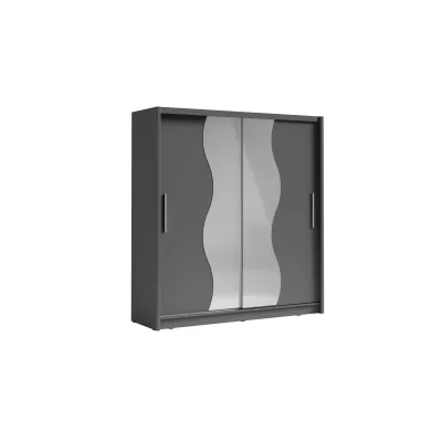 Šatní skříň se zrcadlem 200 cm CHOCONTA 1 - grafitová