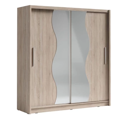 Šatní skříň se zrcadlem 200 cm CHOCONTA 1 - dub sonoma